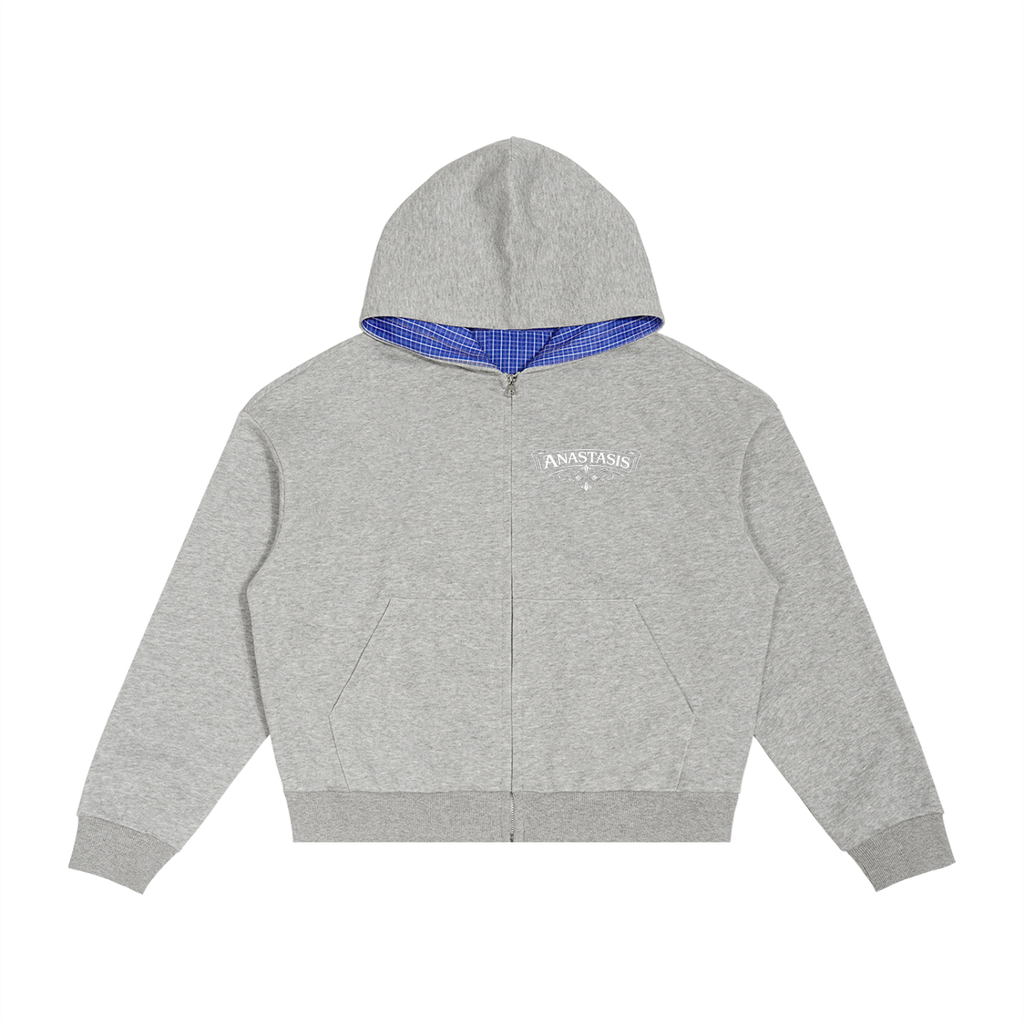 ANASTASIS Plaid Zip Hoodie