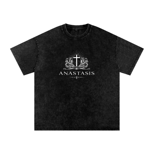 Black Faded ANASTASIS Tee