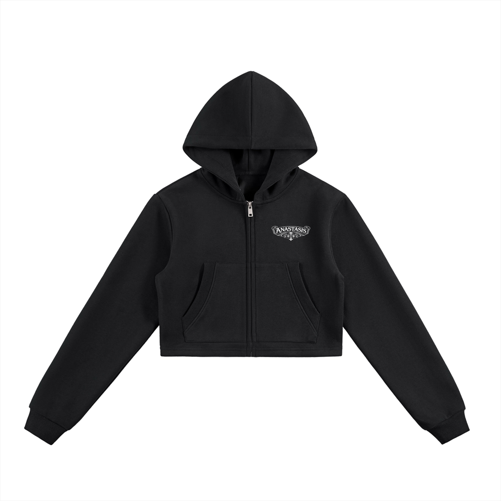 Essential Cropped Zip-Up ANASTASIS Hoodie