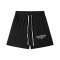 Black Mesh Drawstring Shorts