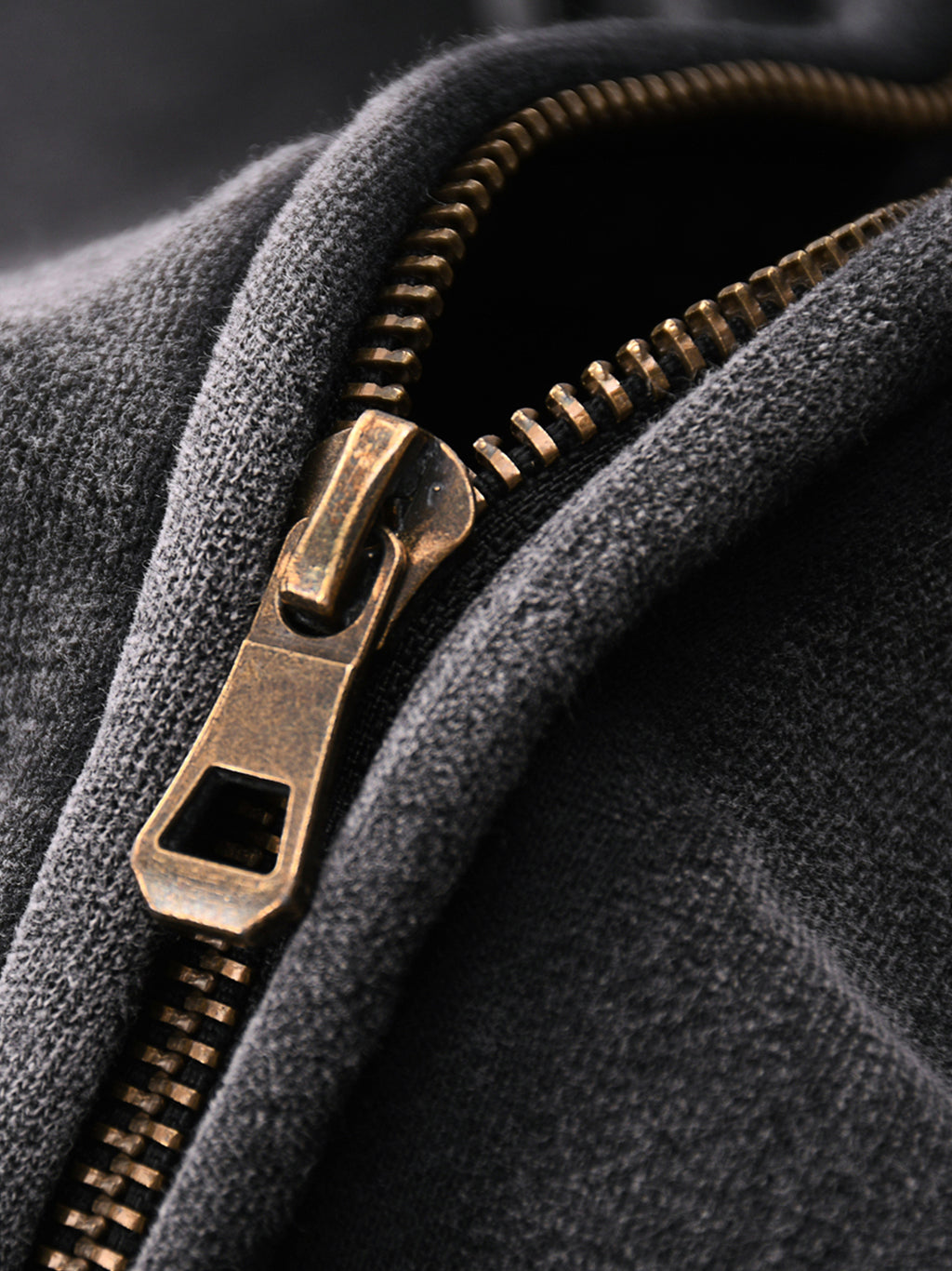 Zip-Through Black Faded ANASTASIS Fleece Hoodie